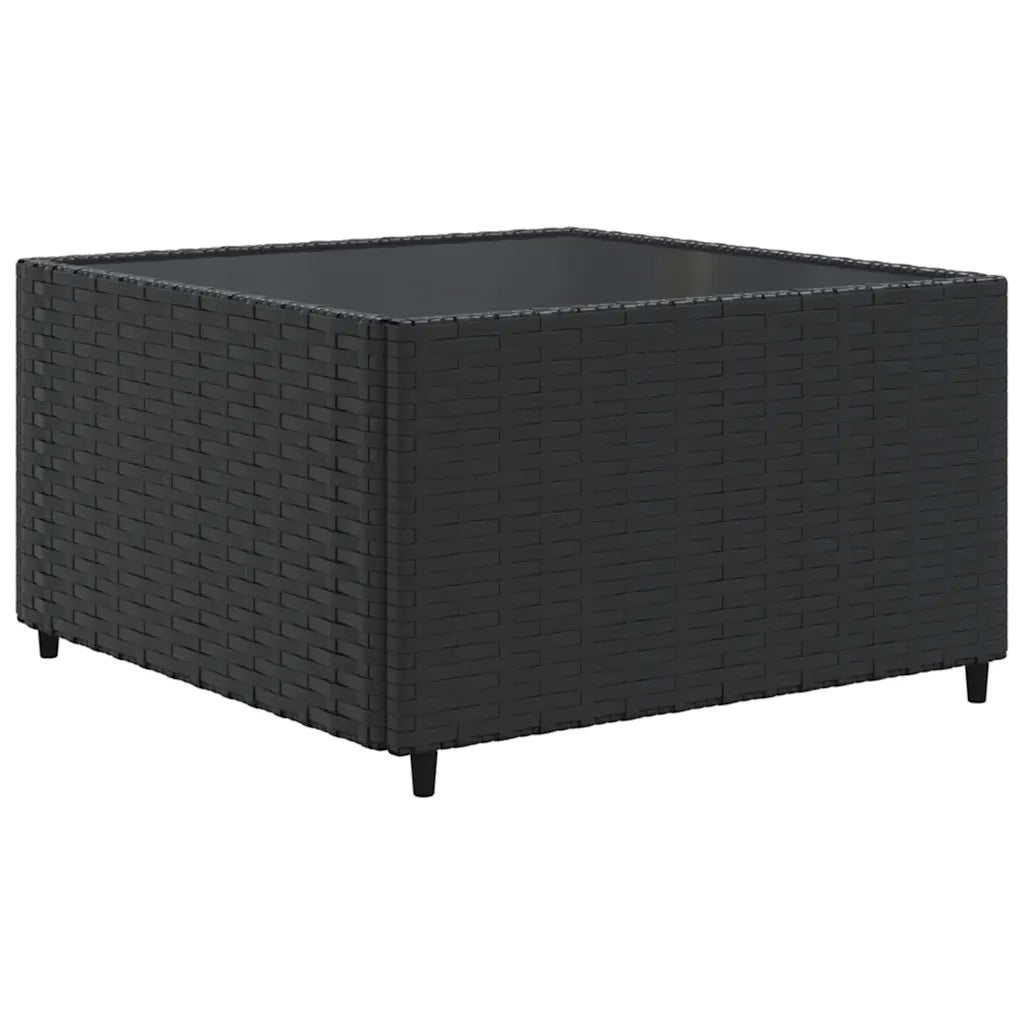 Set Salotto da Giardino con Cuscini 7pz Nero Polyrattan