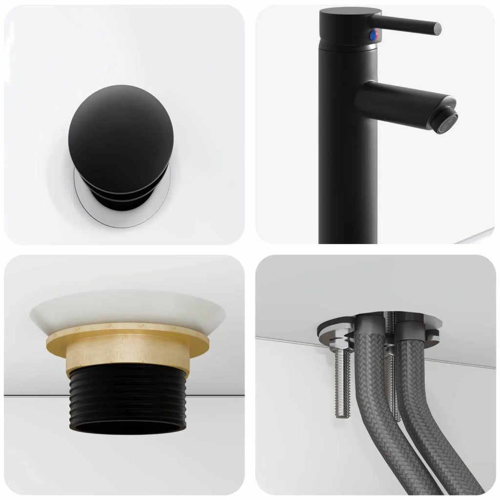 Lavabo da Parete Bianco Lucido 40 x 41 x 39 cm 890202