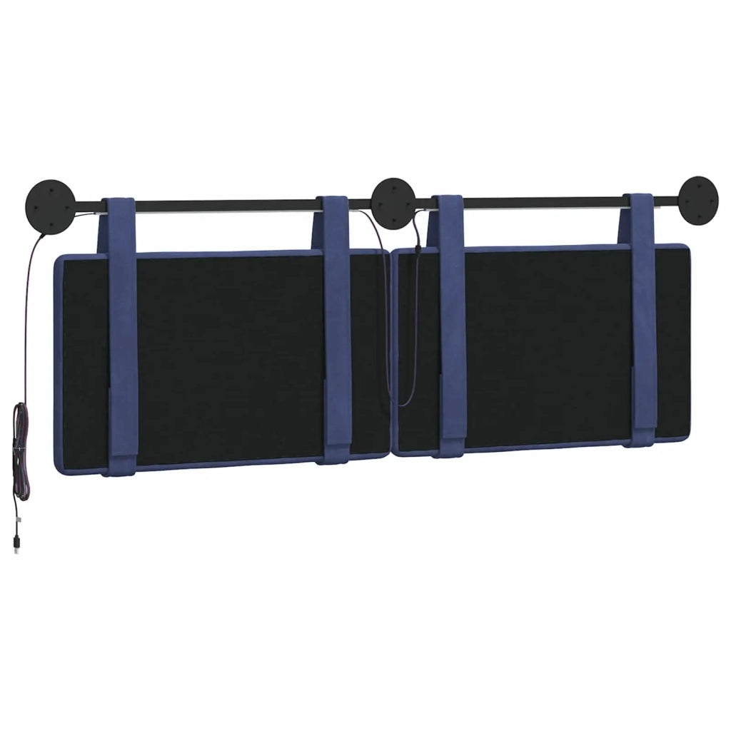 Testiera sospesa Con luce LED Blu Polizia Velluto