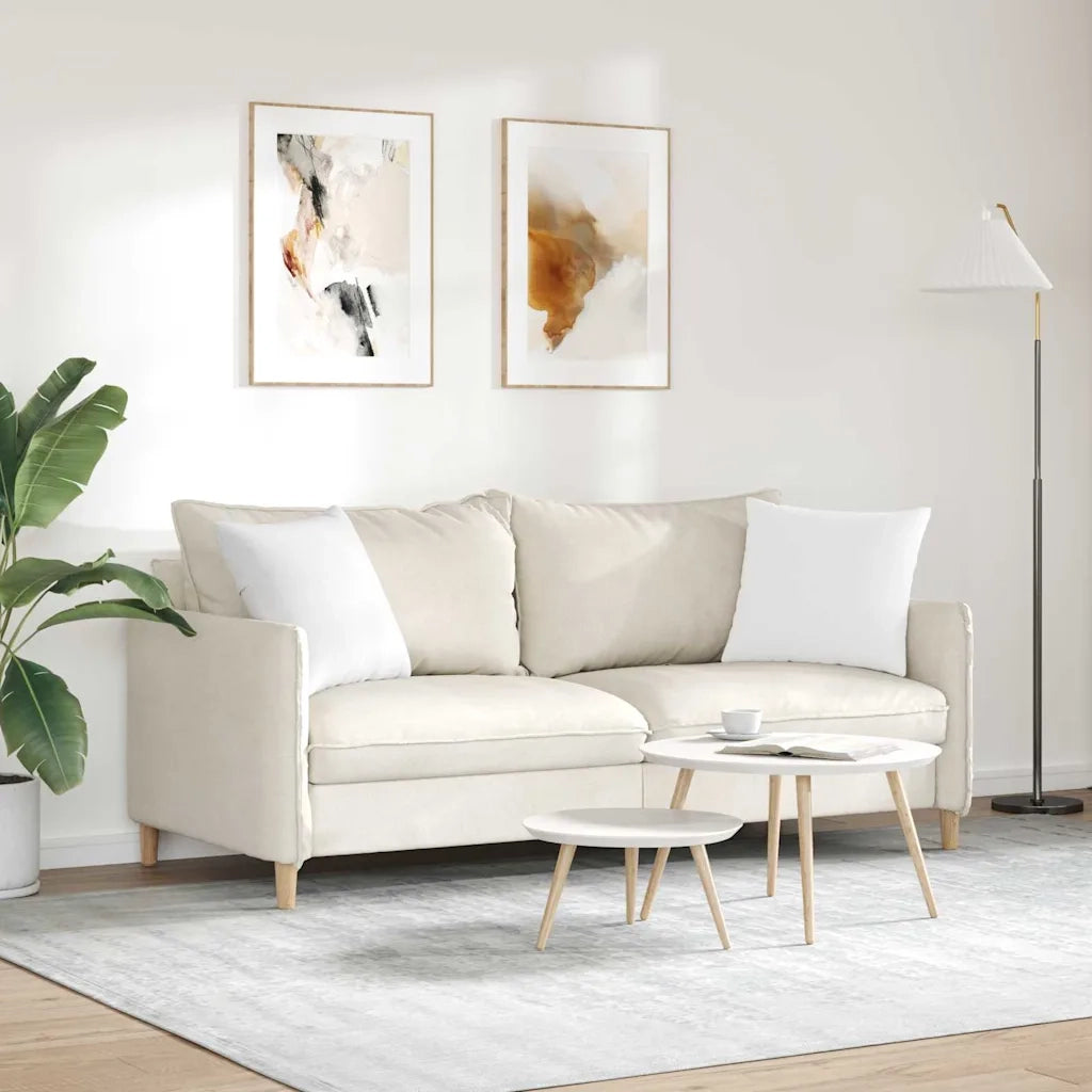 Cuscini da Divano 2 pcs Bianco 45 x 45 cm Tessuto