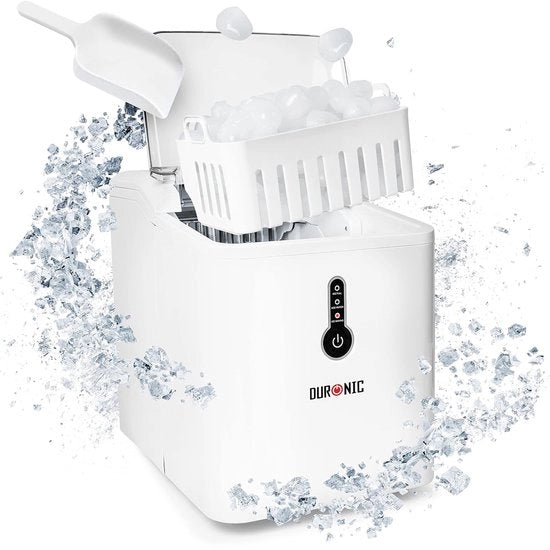 Macchina per la Produzione di Blocchi di Ghiaccio Automatica 120W | 1,5L Serbatoio d'Acqua | Produce 12kg di Ghiaccio al Giorno in Solo 7 Minuti | Ideale per Bevande Freddissime e Feste