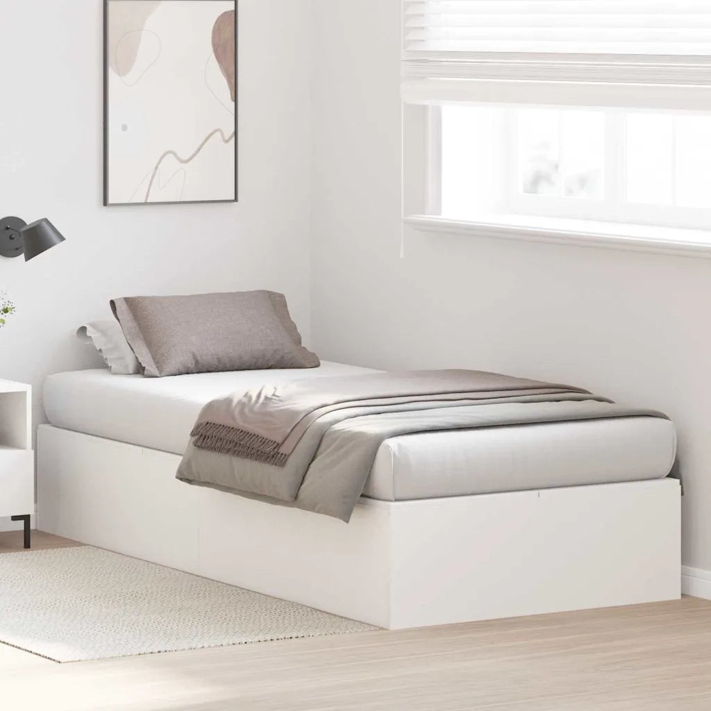 Struttura letto con contenitore Bianco 100 x 200 cm 3335349