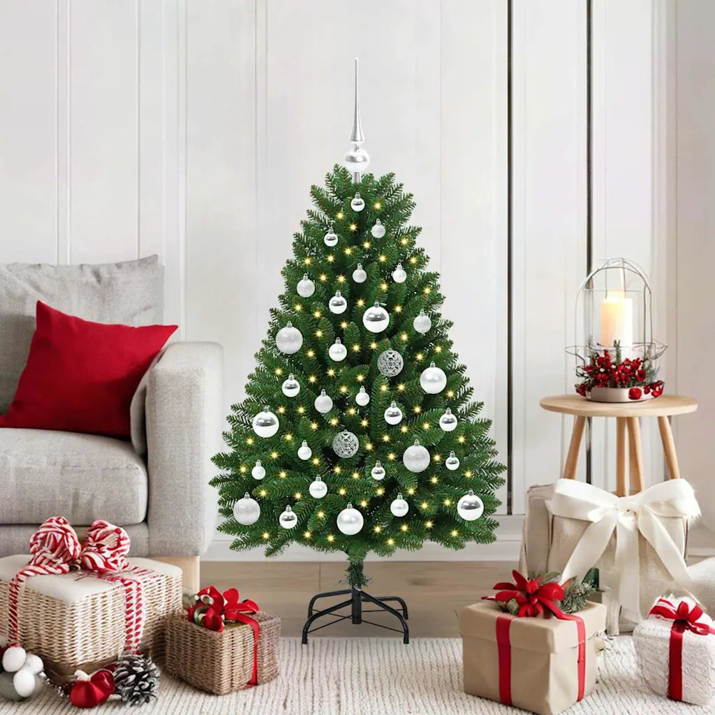 Albero di Natale | Decorazioni natalizie artificiale Verde 120 cm PVC e Metallo
