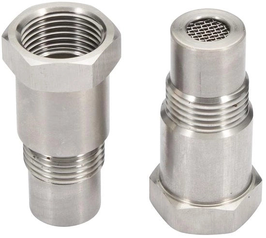 Adattatore Lambda-sonda 2 pezzi con filtro e allungamento 45 mm per sistema di scarico auto - Adattatore O2 sensore di ossigeno - M18 x 15 mm adattatore Lambda-sonda Eliminator