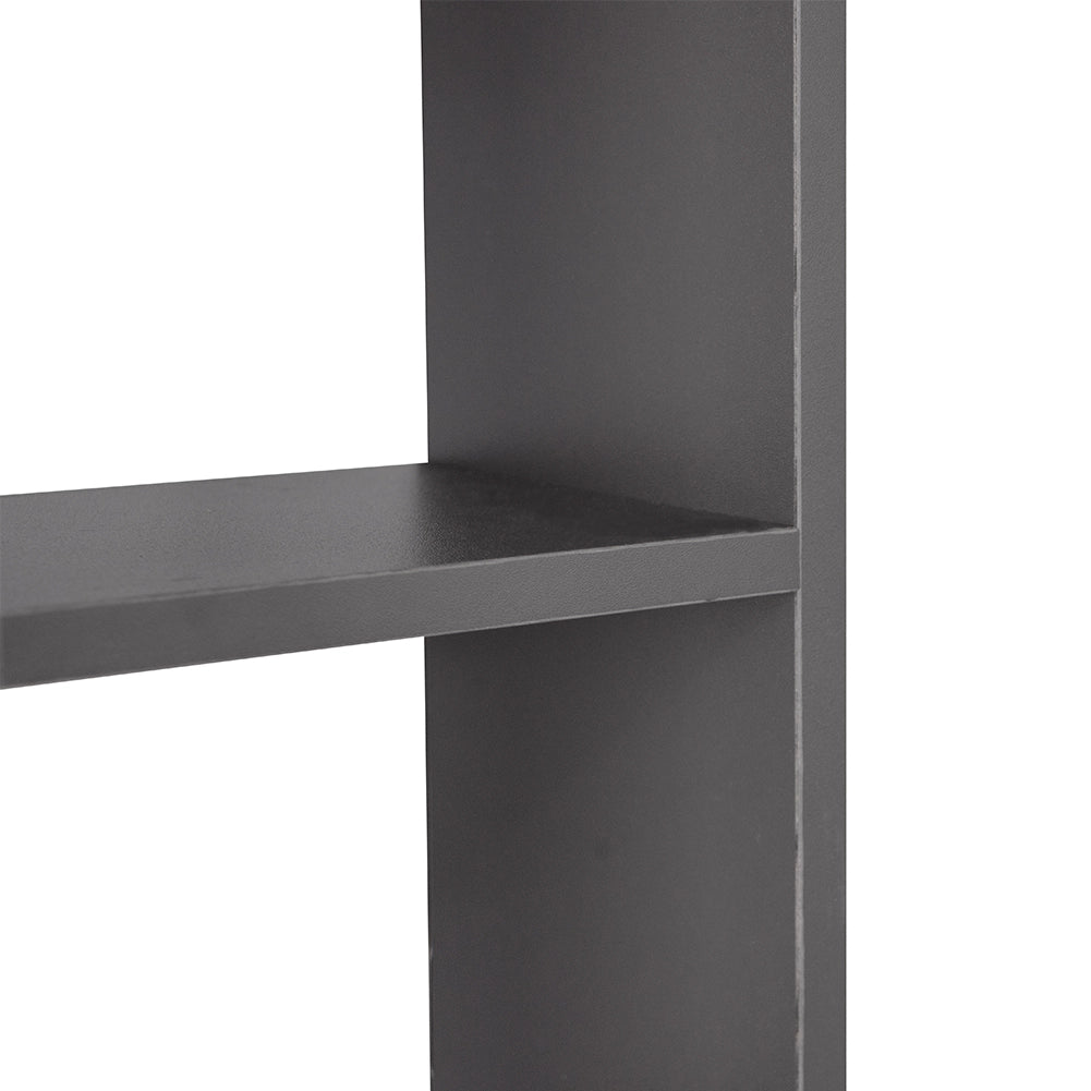 Appendiabiti Attaccapanni Parete Legno 9 Ganci Appendi Abiti cn Mensole Grigio