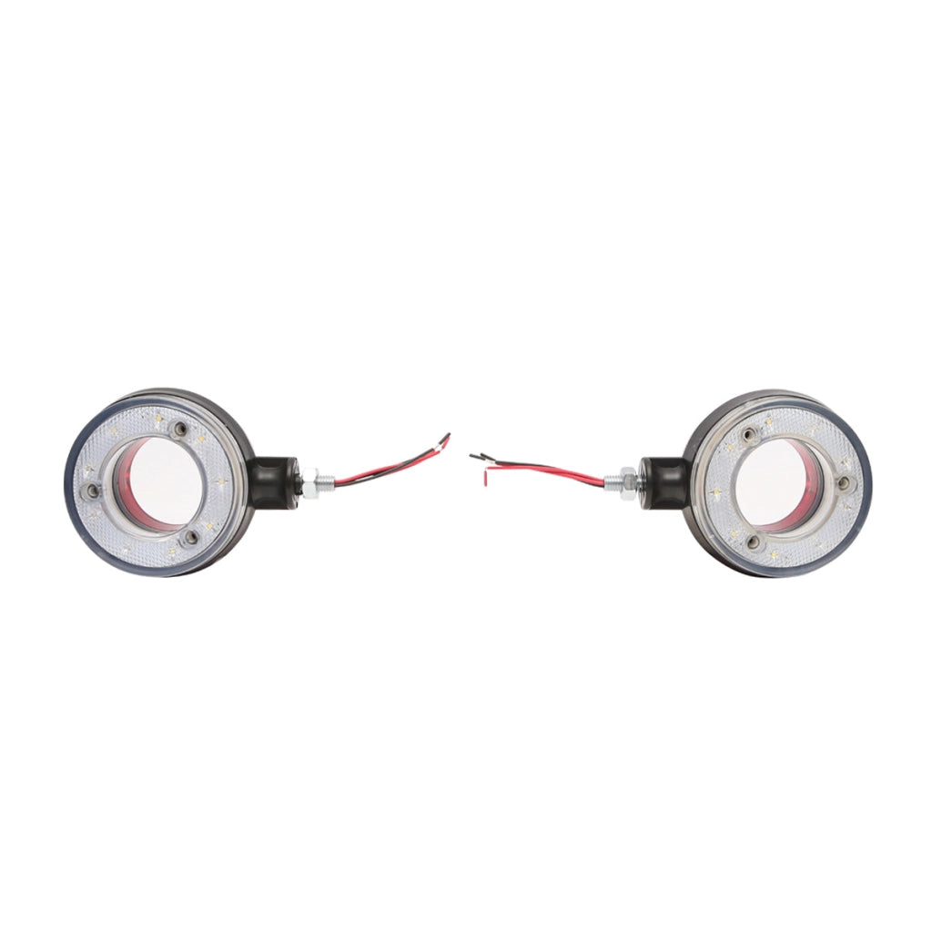 Lampada di posizione con LED, 12-24V, rosso-bianco, Breckner Germany, modello FR0330RW.