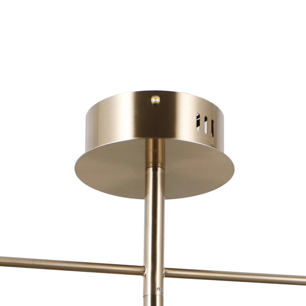 Lampada a sospensione VELADA oro vetro ambra LED 20W Italux