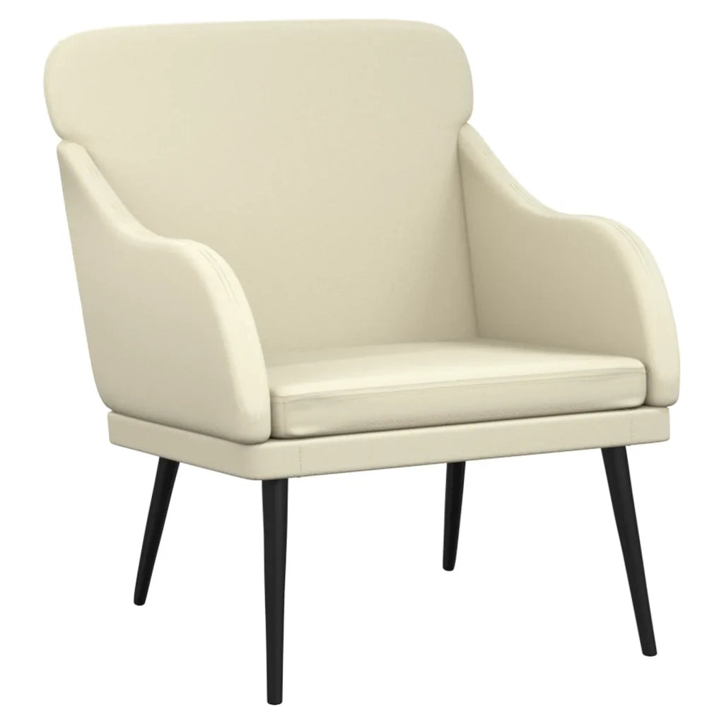Poltrona-Poltroncina-Divano Sedia Crema 63x76x80 cm Similpelle