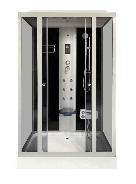 Cabina doccia idromassaggio, bagno turco, cromoterapia, touch screen, full optional 130x85cm Sicorage Myala