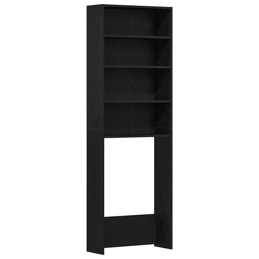Armadio per Lavatrice Rovere Nero 64 x 24 x 190 cm 862668