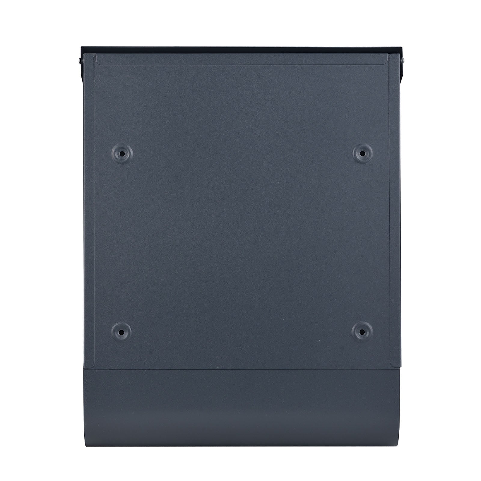 Cassetta postale con vano portagiornale V38 antracite + inox 305 x 105 x 385 mm con vetrino nome