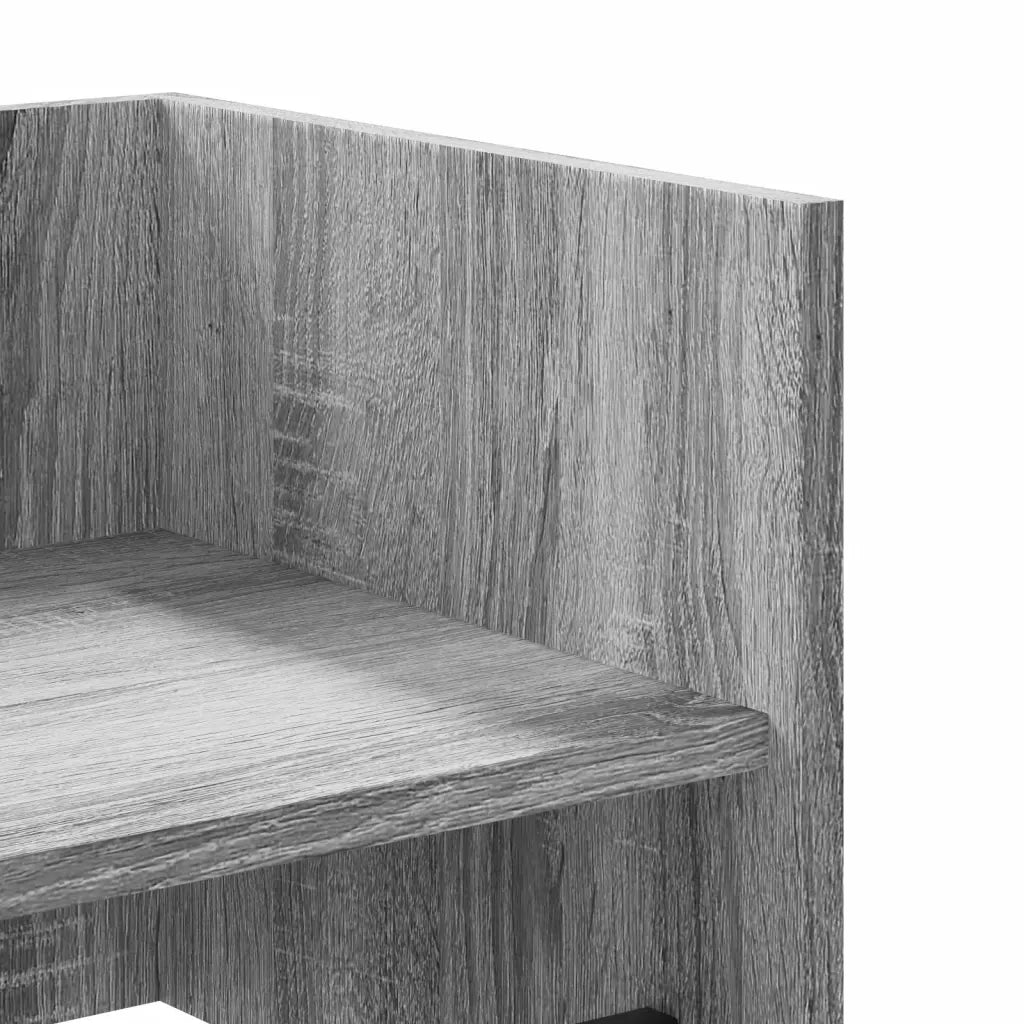 Mensola a Muro | Mensola a parete Grigio Sonoma 70,5x35x30,5 cm Legno Multistrato
