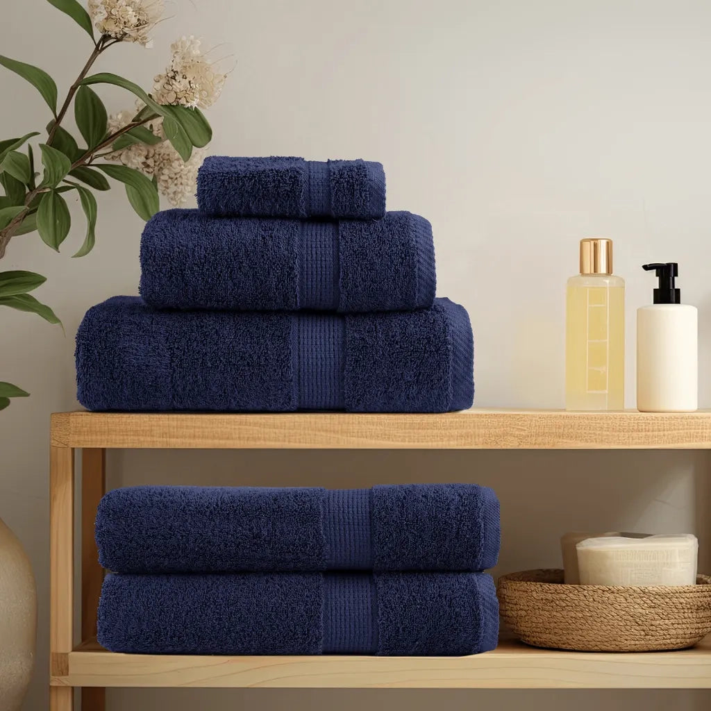 Set ASciugamani SOLUND 8 pz Blu Navy 600 gsm 137558