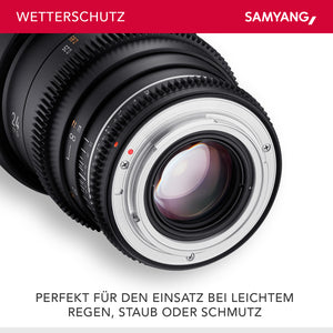 Obiettivo grandangolare per cinema e video MF 24mm T1,5 VDSLR MK2 – luminosità T1,5 per Canon EF Mount, Lunghezza focale fissa, full-frame e APS-C, risoluzione 8K