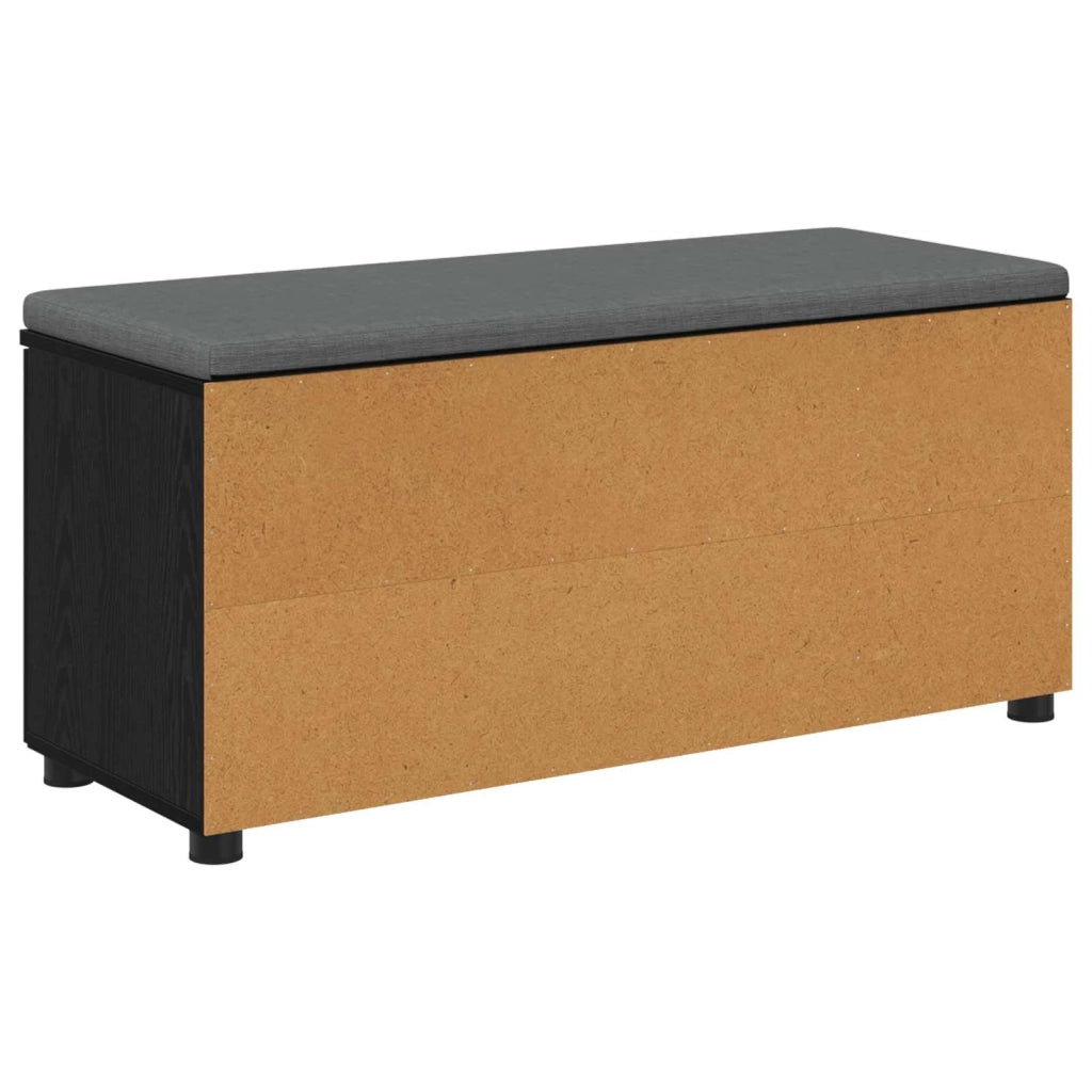 Panca per ingresso con cuscino-Sgabello-Panca da Corridoio Rovere Nero 100 x 38 x 46 cm 781972