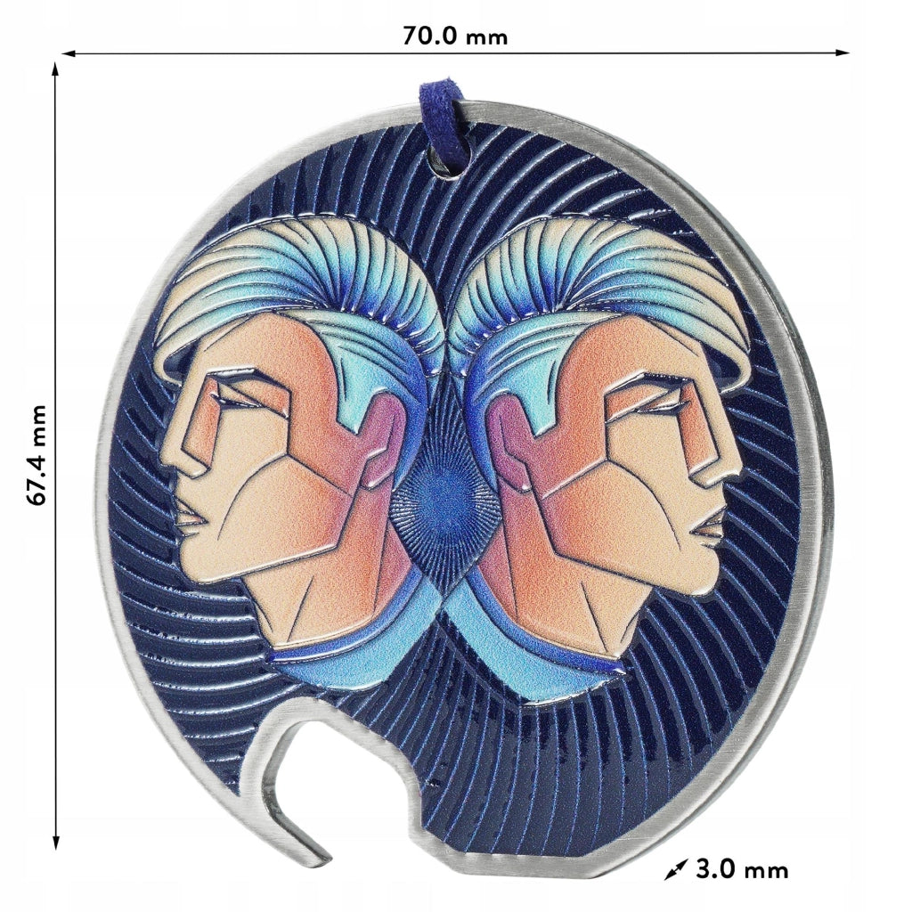 Apribottiglie in metallo KADAX, regalo per il segno zodiacale dei Gemelli, resistente.