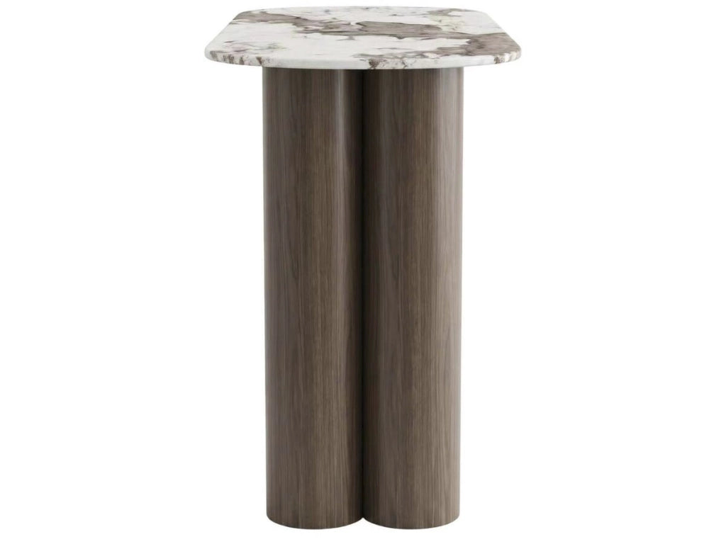 Consolle con piano in ceramica "Zora" - 140 cm - Marrone