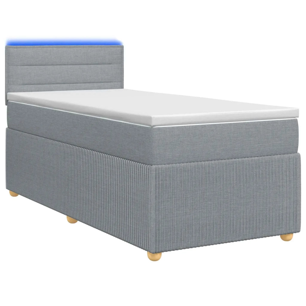 Letto box spring con materasso Grigio Chiaro 90 x 200 cm 3452834
