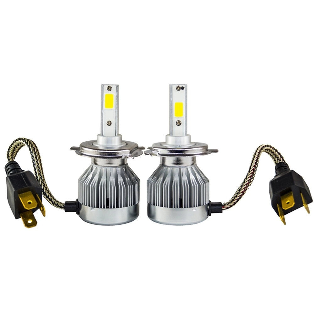 Trade Shop - Coppia Lampadine Auto Moto 30w 6000k Bianco Freddo Cob C1 H4 Led 3000lm -
