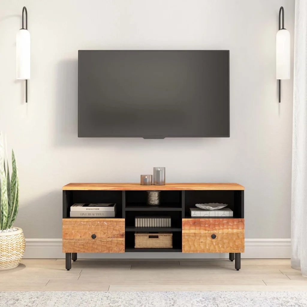 Mobile TV | Armadietto TV | Mobile Porta TV 100x33x46 cm in Legno Massello di Acacia