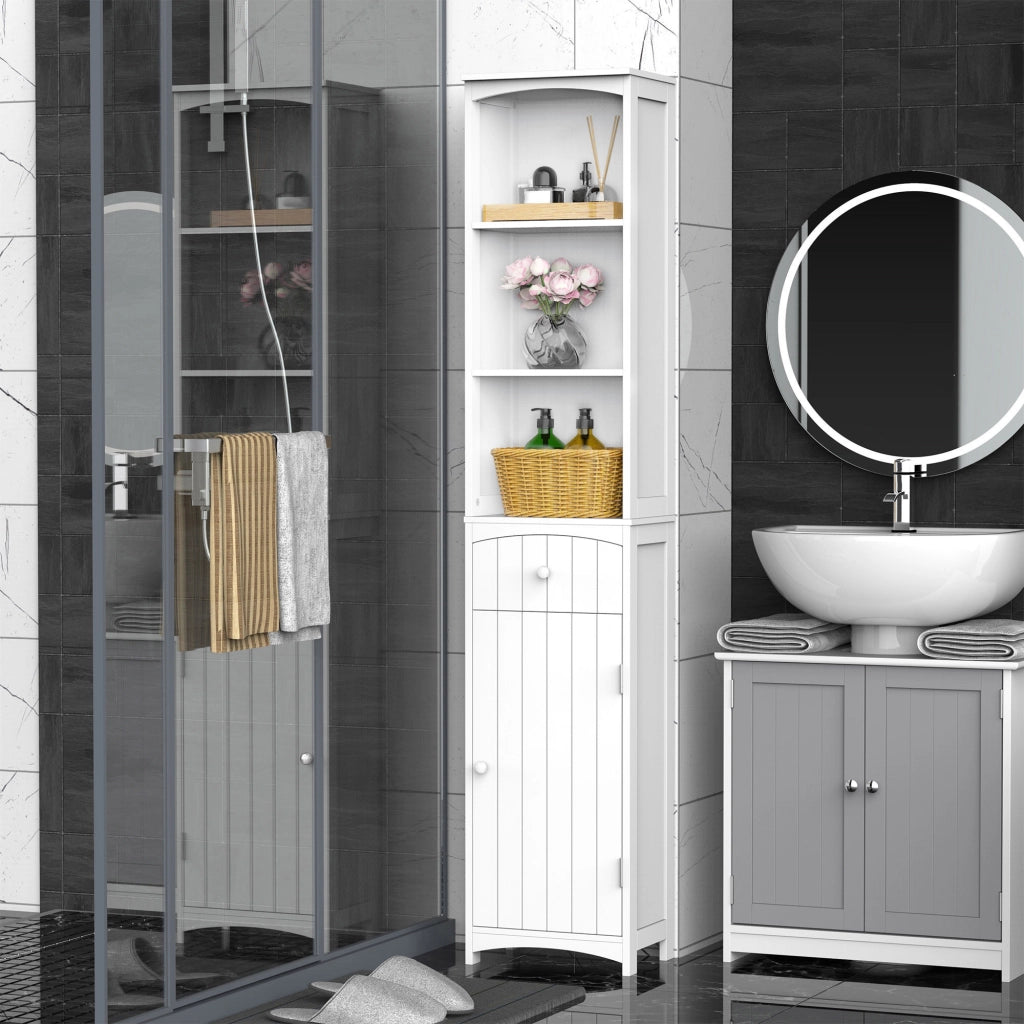 Colonna Mobile Bagno ¨C zephmum ¨C Bianco 34x24x170 cm