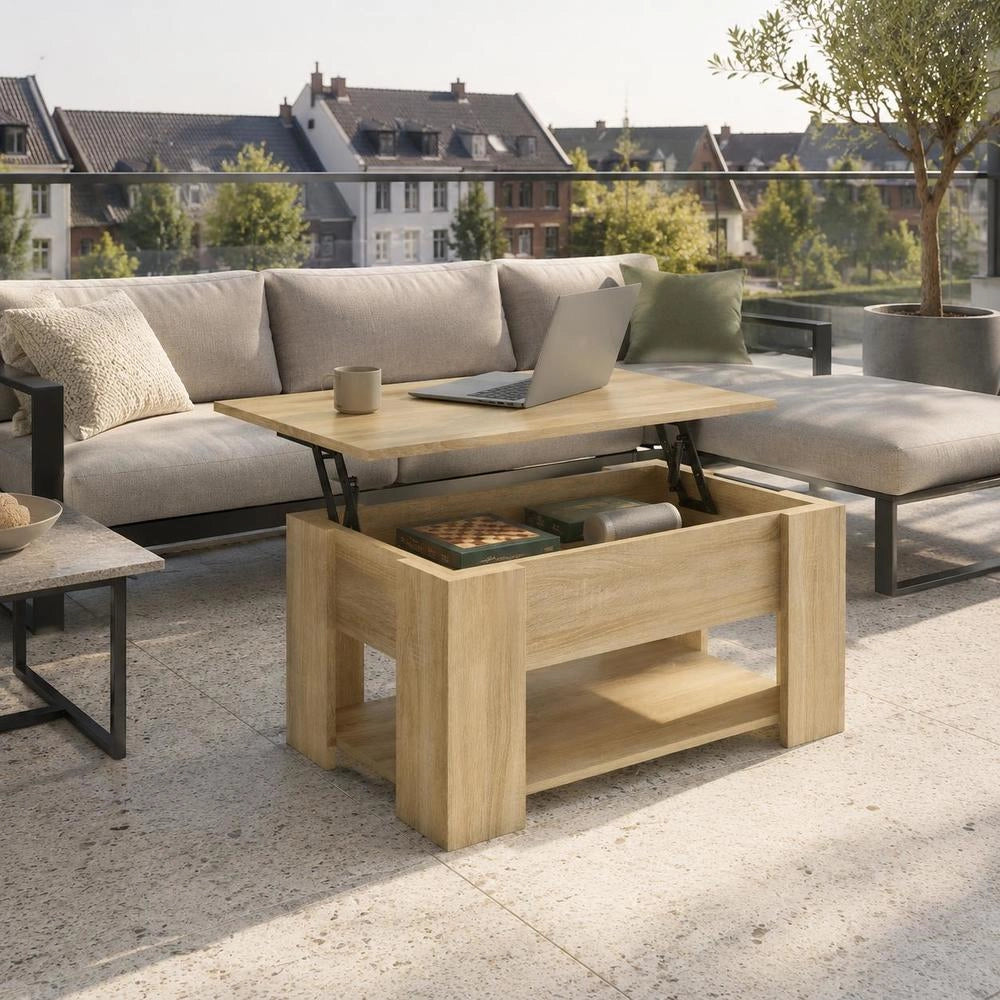 Coffee Table Sonoma Oak 79x49x41 Cm Wood Material