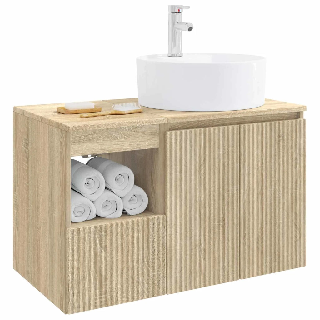 Set di mobili per il bagno 2 pz Rovere Sonoma 3404076