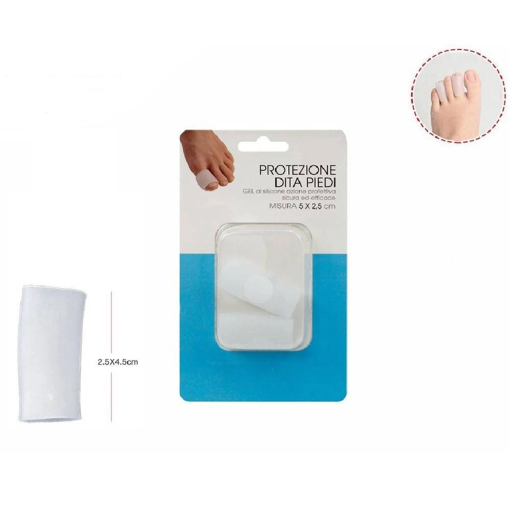 Trade Shop - Coppia Fascia Anatomica Protezione Dita Piede Silicone Cura Dei Piedi 66776 -