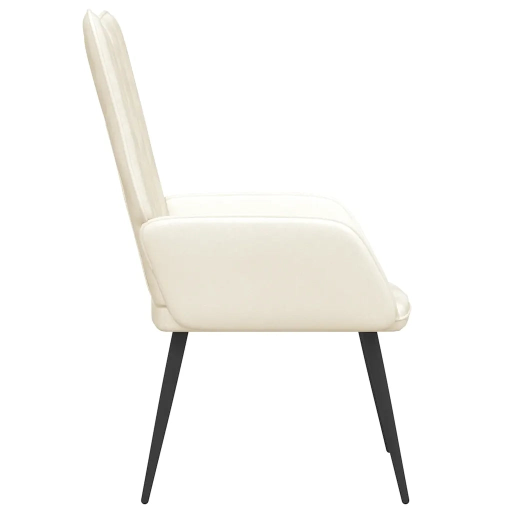 Poltrona Relax Bianco Crema in Velluto cod mxl 75686
