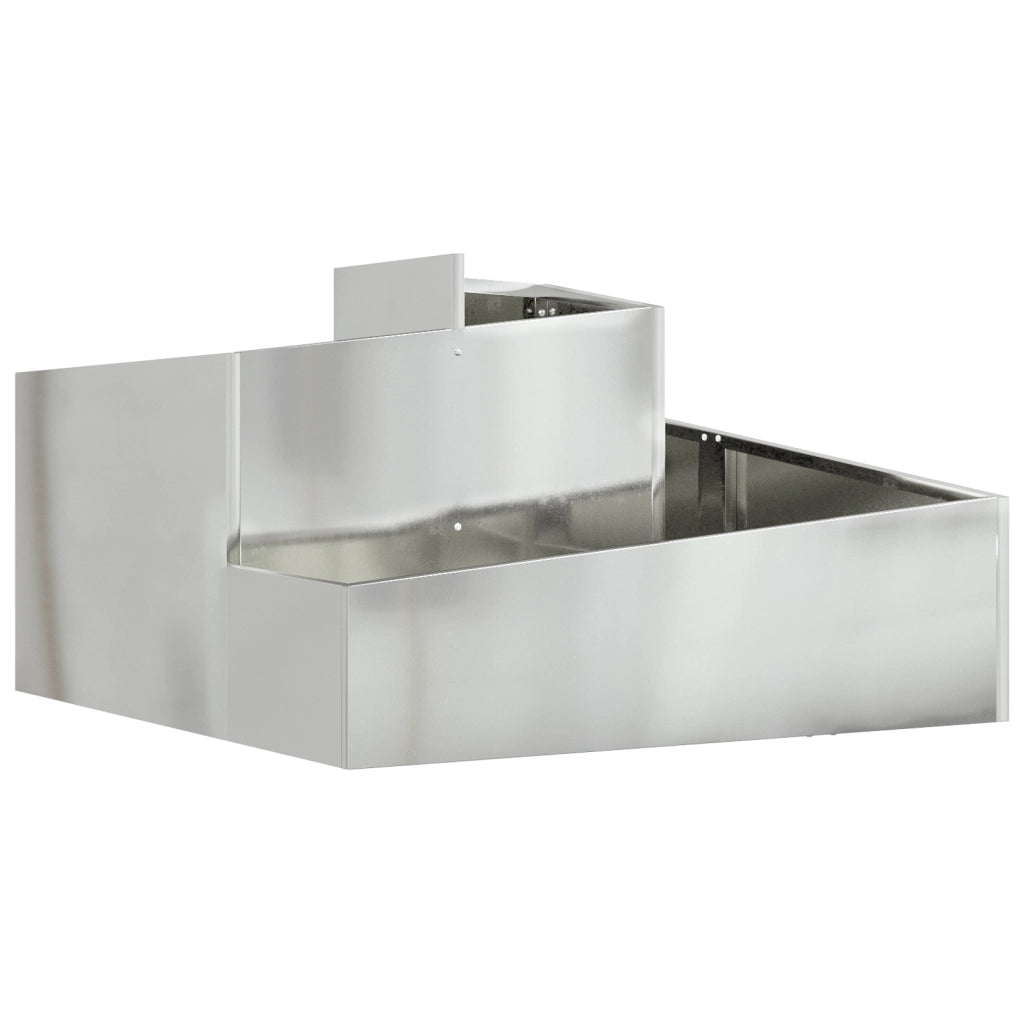 Fioriera 80x80x50 cm Acciaio Zincato