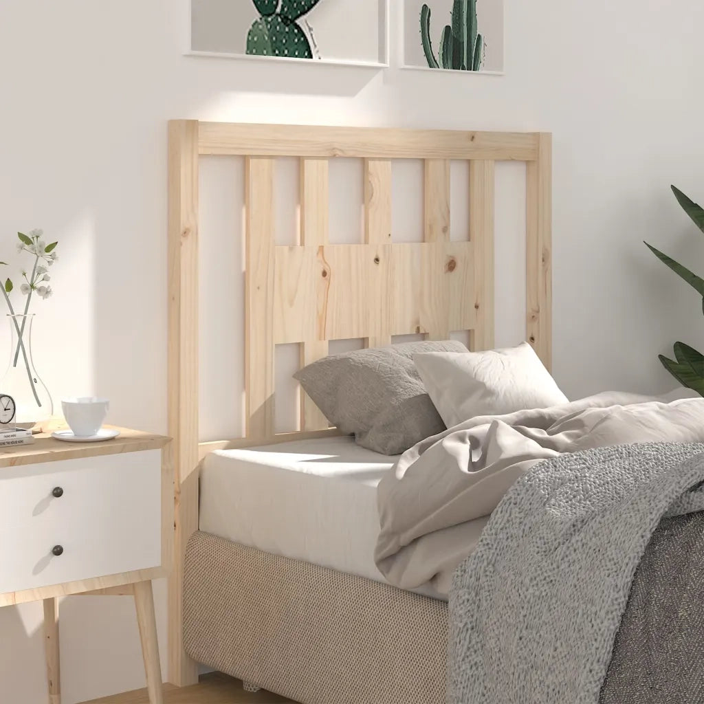 Testiera per Letto-Testata-Testiera Decorativa 96x4x100 cm in Legno Massello di Pino 666623