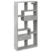 Armadietto a Muro | Mobile a Parete Grigio Cemento 50x15x100 cm in Truciolato