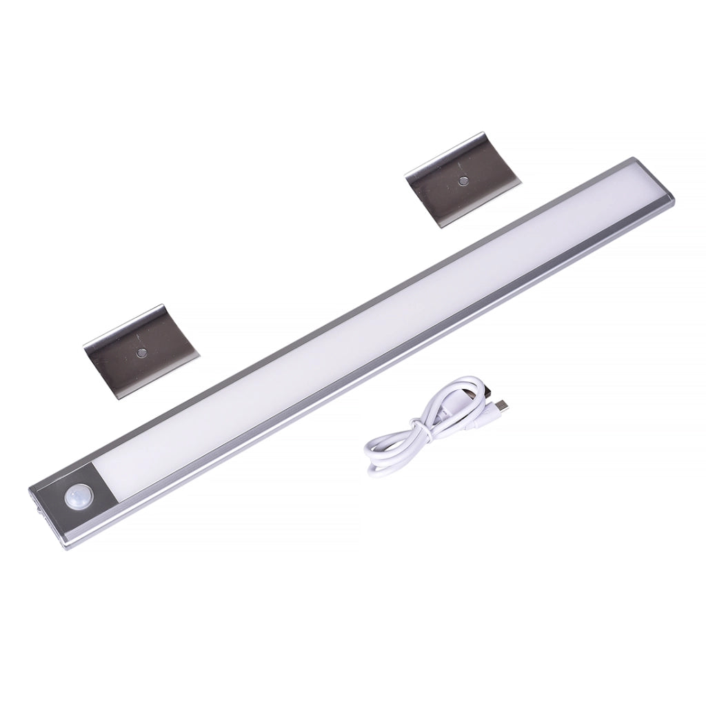 BARRA LED RICARICABILE 2W CON SENSORE DI MOVIMENTO LUCE FREDDA 6500K° - ILLUMINAZIONE AUTOMATICA PER INTERNI