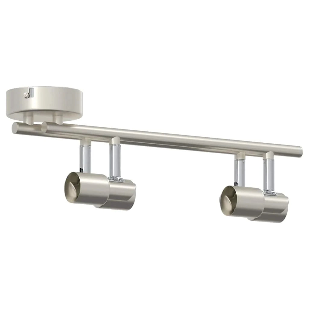 Faretto da soffitto moderno orientabile design chic 70 x 9 x 12,5 cm acciaio nichel spazzolato 02_0058316