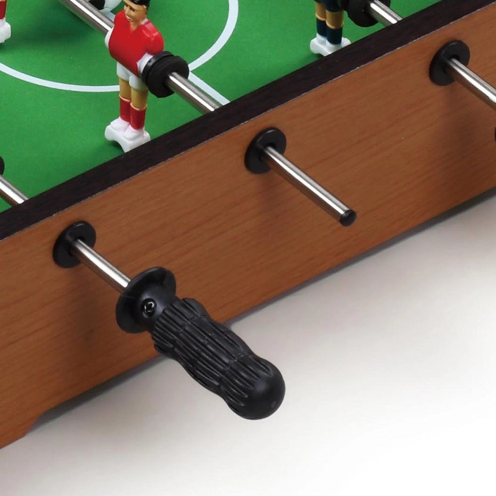 Trade Shop - Calcio Balilla Biliardino Da Tavolo In Legno Con 4 Stecche E 12 Omini 35x22x7cm -