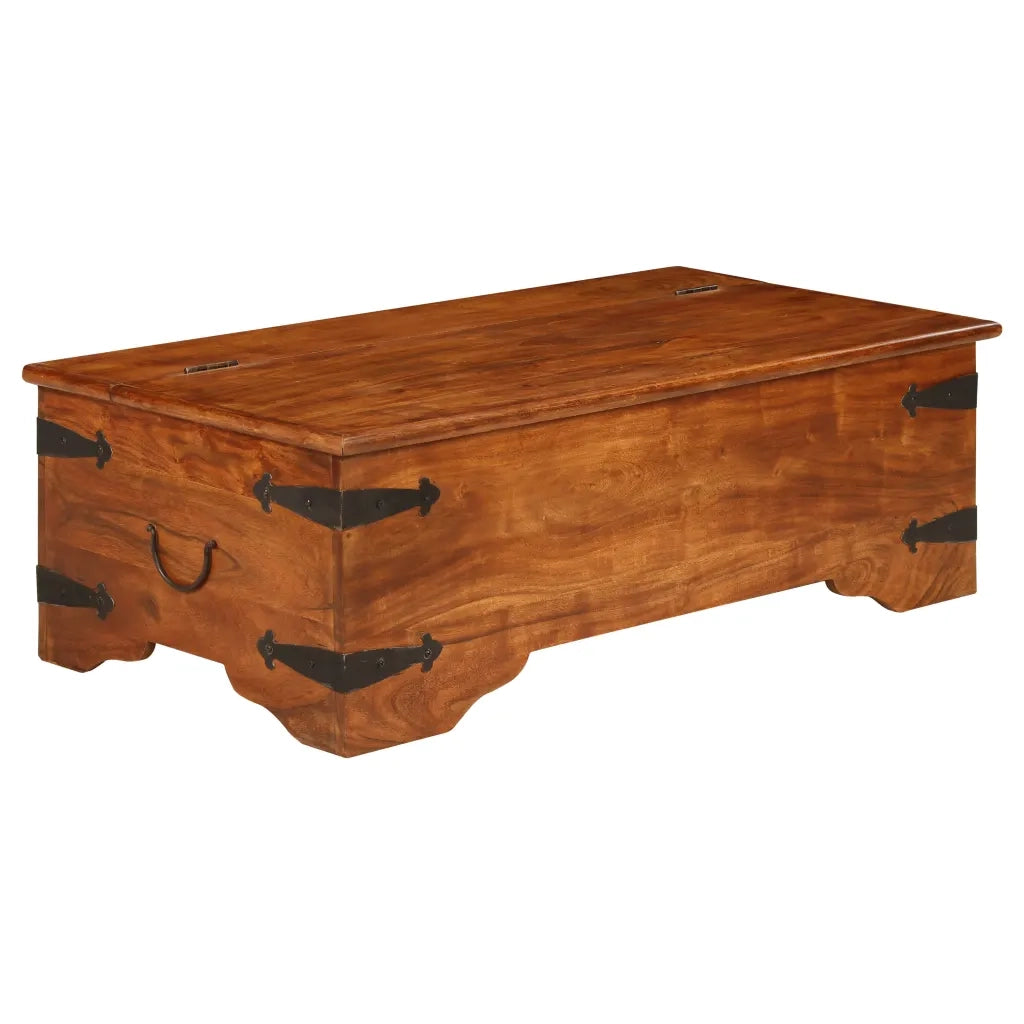 Tavolino da salotto | Tavolino da caff¨¨ | Tavolino da Soggiorno in Legno Acacia Finitura Ambra 110x55x35 cm