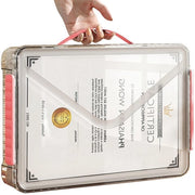 Cassetto Opacifero per Archiviazione con Coperchi - A4 Cassetto Opacifero per Archiviazione con Maniglia e Borsa Portatile, Organizzatore di Porte per la Conservazione di Documenti e Certificati