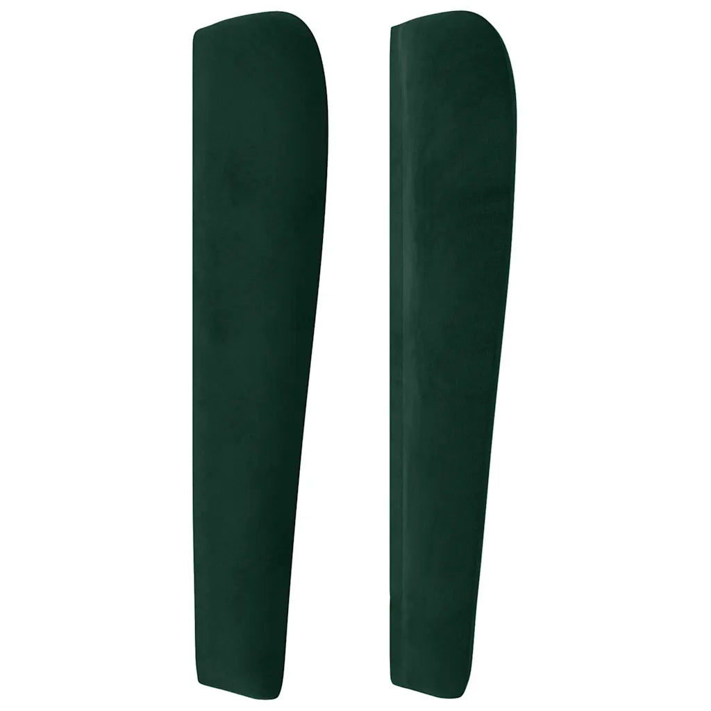Testiera ad Orecchio Verde Scuro 147x23x118/128cm in Velluto 3118147