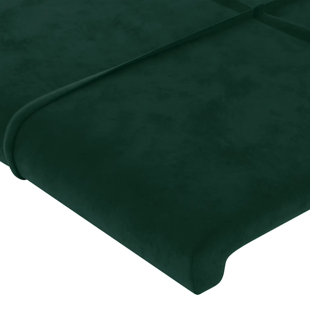 Testiera | Testata ad Orecchio Verde Scuro 83x23x78/88 cm in Velluto