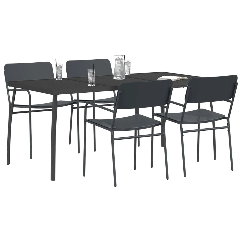 Set da pranzo 5 pz Antracite Acciaio 3422862