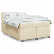 Giroletto a Molle con Materasso Crema 140x19 cm in Tessuto 3285895
