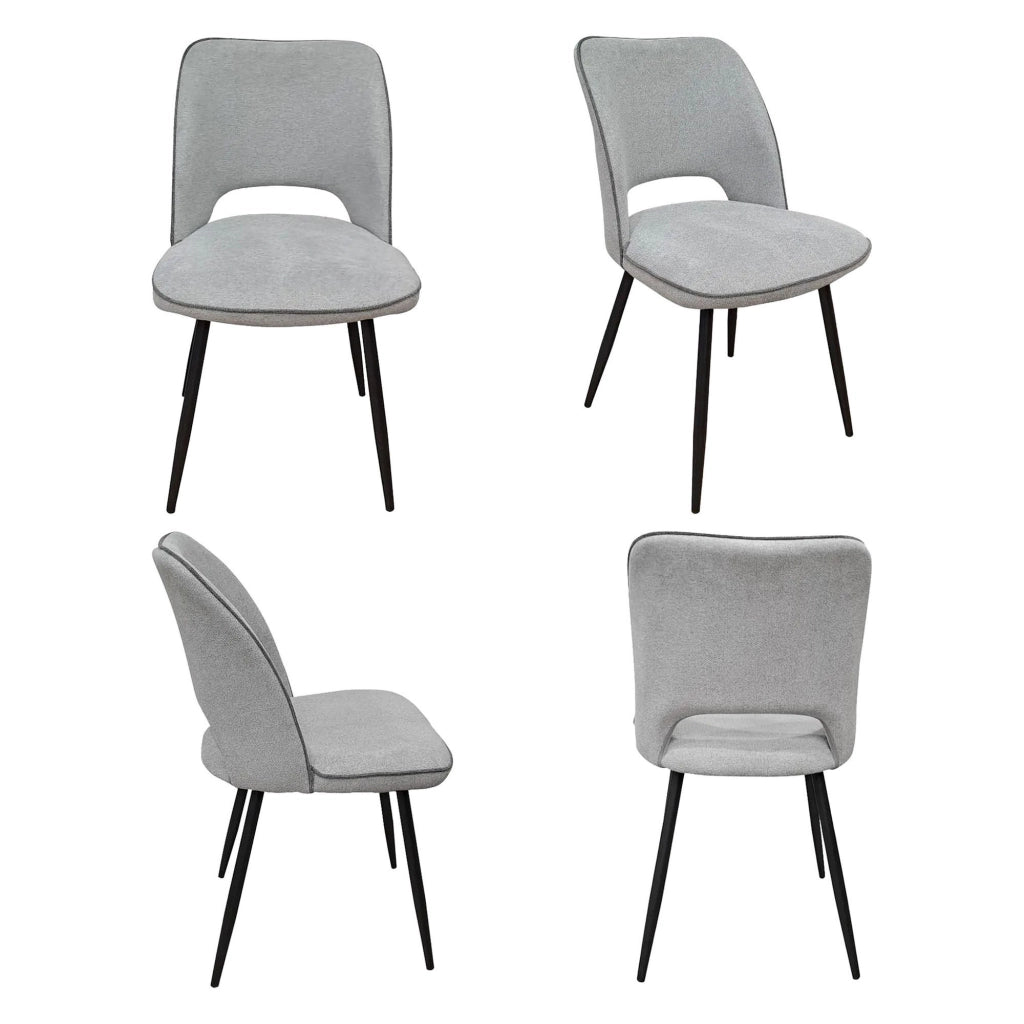 Staffolo, set di Sedie 4 Sedie, Grigio Chiaro