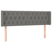 Testiera | Testata ad Orecchio Grigio Scuro 147x16x78/88 cm in Tessuto