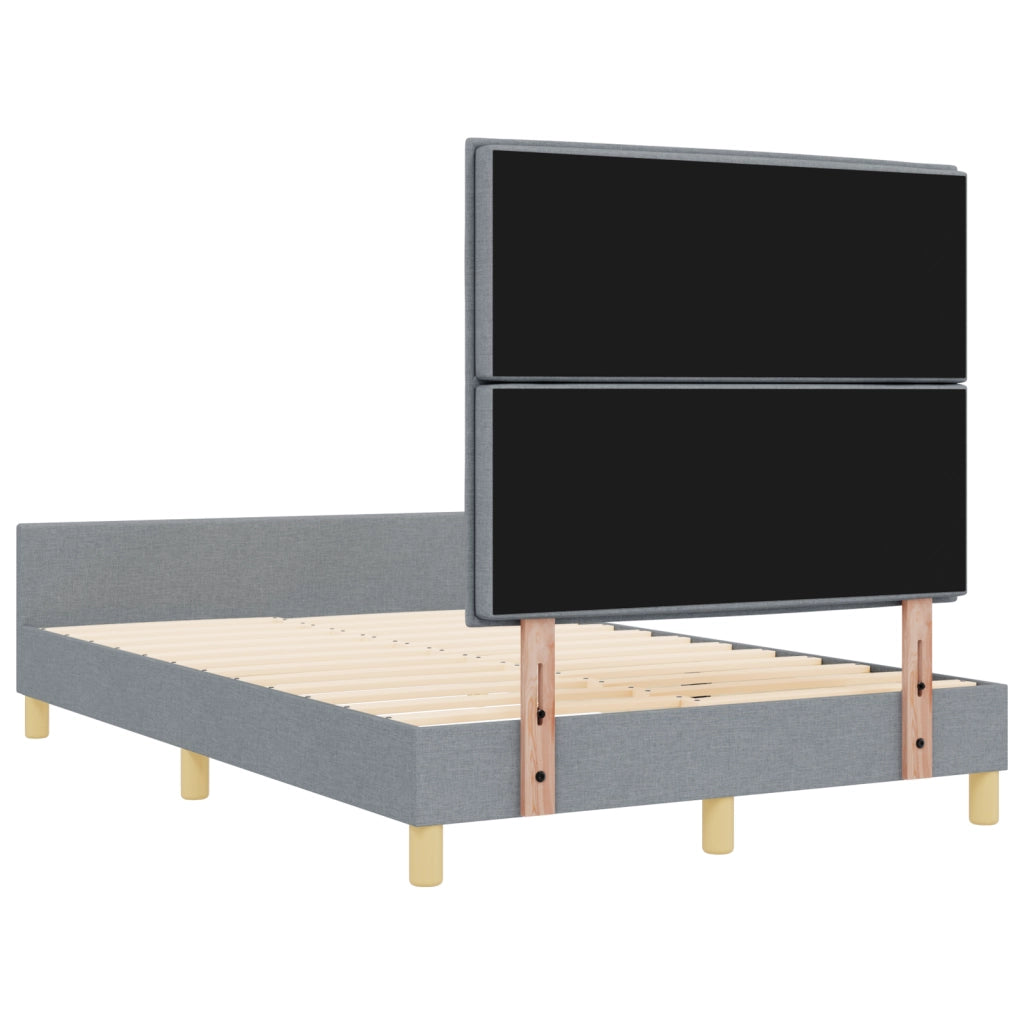 Struttura Letto Grigio Chiaro 140x190 cm Tessuto