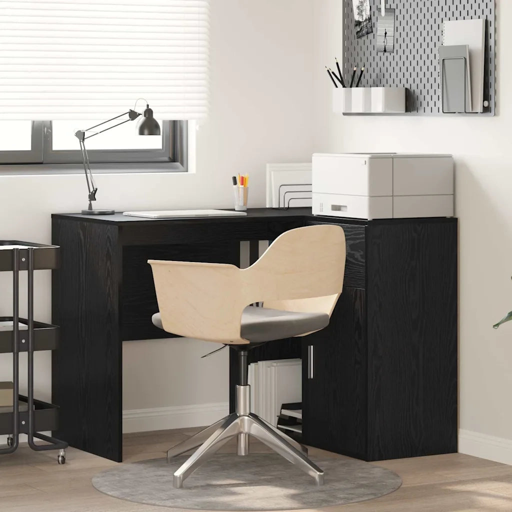 Scrivania ad angolo con cassetto Rovere Nero 102 x 88 x 75 cm 3337274