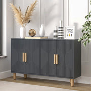 Madia Colzano, Credenza 2 Ripiani, 120x30x74h cm Nero Antracite