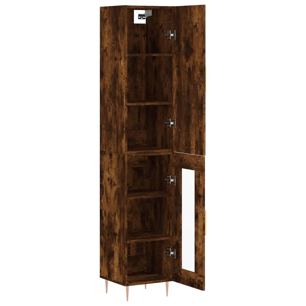 Buffet credenza cassettiera mobiletto mobile contenitore organizer cucina soggiorno salotto alto 34,5 x 34 x 180 cm legno ingegnerizzato marrone 02_0033249