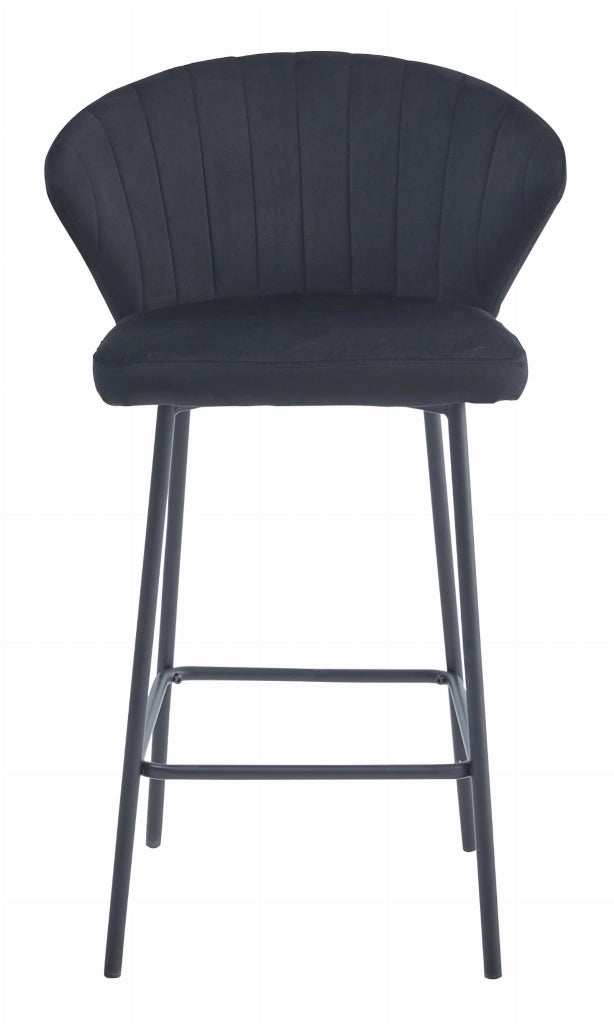 Sgabello Valora GATTA in velluto nero dal design ergonomico per la cucina
