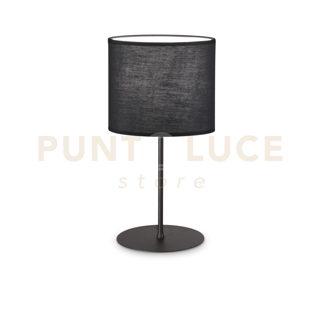 BASE PER LUME IN METALLO SET UP GRANDE 1 LUCE ATTACCO E27 NERO