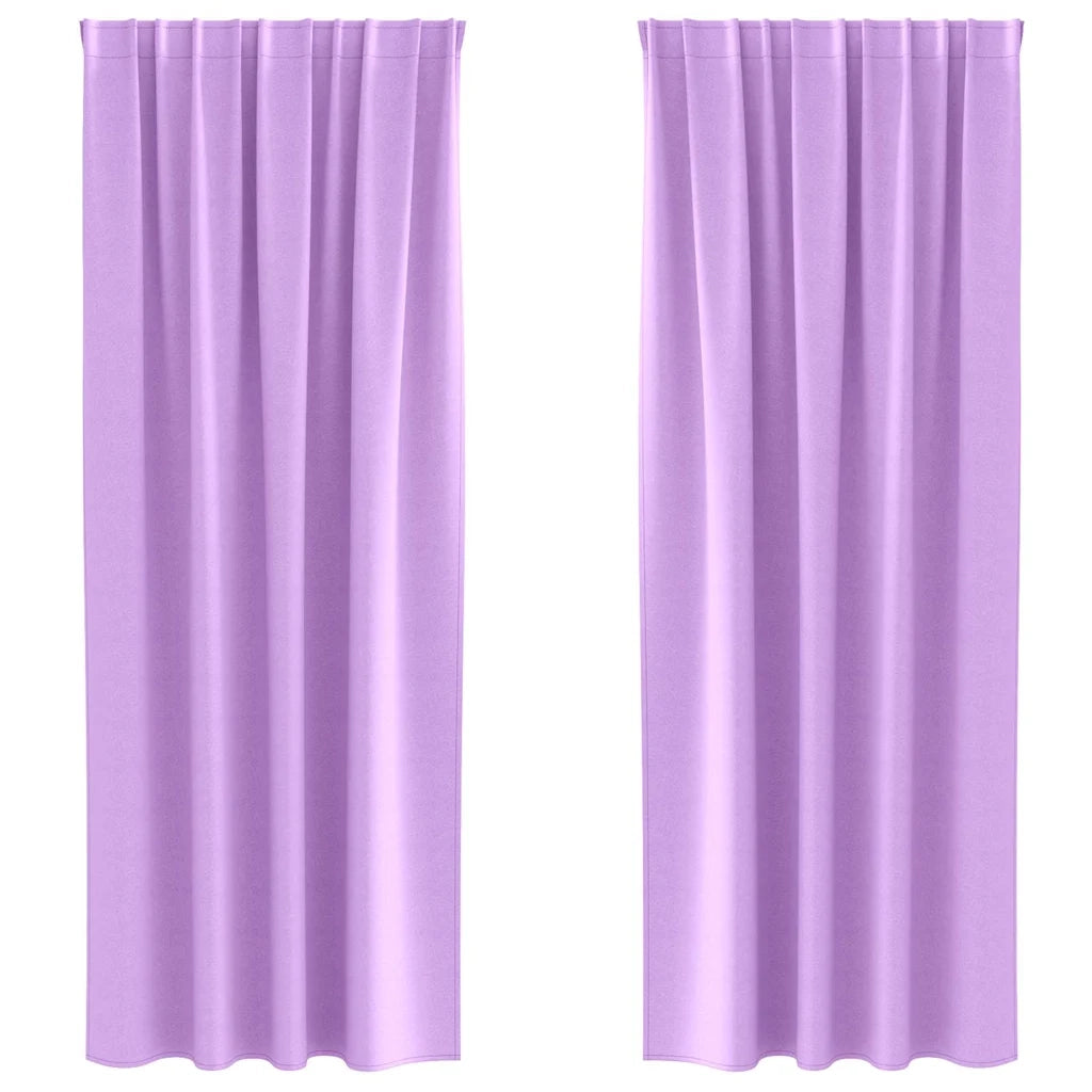 vidaXL Tende con tende 2 pcs Viola Poliestere